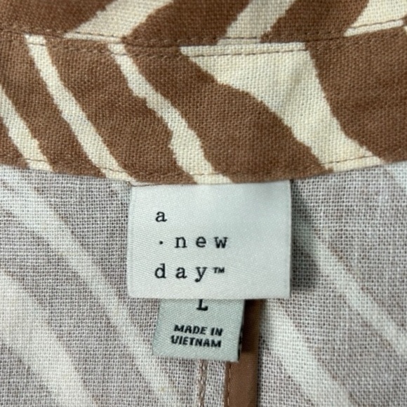 A New Day Sz Med Blazer Brown & White Zebra Print - Picture 5 of 11